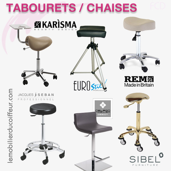 Tabourets et chaises de coiffure