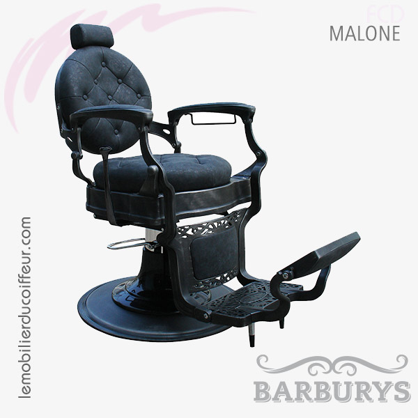 AROW Barburrys : Fauteuil barbier avec repose-jambes rotatif à 180°.