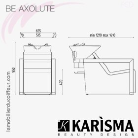 BACS DE LAVAGE - BE AXOLUTE (Dimensions) Karisma