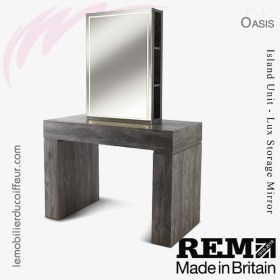 OASIS (Ilot + étagères) Luxe | Coiffeuse | REM 