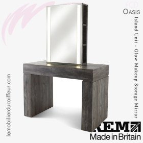 OASIS (Ilot + étagères) Illuminé | Coiffeuse | REM 