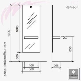 SPEKY (Dimensions) | Coiffeuse | NELSON Mobilier