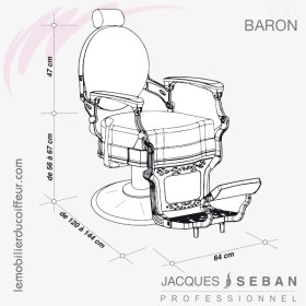 Baron fauteuil barbier (Dimensions) J.SEBAN