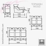 BACS DE LAVAGE - TOPWASH WOOD (Dimensions) Nelson Mobilier