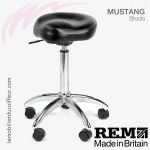 MUSTANG Noir2 | Tabouret de coiffeur | REM