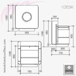 IDESK Médium (Dimensions) | Meuble de caisse | Nelson mobilier