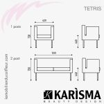 TETRIS | Fauteuil d'attente (Dimensions) | Karisma