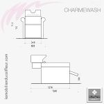 BACS DE LAVAGE - CHARME WASH ELECTRIC (Dimensions) Nelson Mobilier