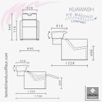 BACS DE LAVAGE - KUAWASH Dimensions Nelson Mobilier
