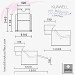 BACS DE LAVAGE - KUAWELL Dimensions Nelson Mobilier