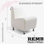 Fauteuil d&#39;Attente | ELEGANCE Droit (dimensions) | REM