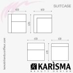 SUITCASE | Fauteuil d'attente (Dimensions)| Karisma