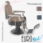 Fauteuil Barbier | PERSONNALISÉ  (Marron/Gris) | Eurostil