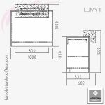 LUMY II Médium (Dimensions) | Meuble de caisse | Nelson mobilier
