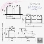 BACS DE LAVAGE - GOWASH Dimensions Nelson Mobilier