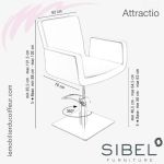 Fauteuils de coupe Attractio (Dimensions) Sibel