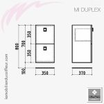 MIDUPLEX (Dimensions) | Meuble de rangement | Nelson Mobilier
