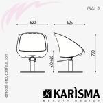 FAUTEUIL DE COUPE - GALA (Dimensions) Karisma