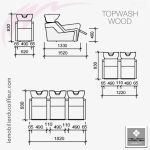 BACS DE LAVAGE - TOPWASH WOOD (Dimensions) Nelson Mobilier