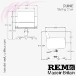 Fauteuil de coupe | Dune  (Dimensions) REM