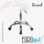 ROUND blanc | Tabouret de coiffeur | EUROSTIL