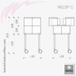 NELBY C (Dimensions) | Table de service | Nelson Mobilier