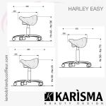 HARLEY EASY (Dimensions) | Tabouret de coiffeur | Karisma