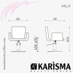 FAUTEUIL DE COUPE - MILA (Dimensions) Karisma