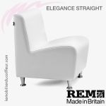 Fauteuil d&#39;Attente | ELEGANCE Droit blanc profil | REM