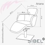 Fauteuils de coupe Ariana (Dimensions) | Sibel Furniture
