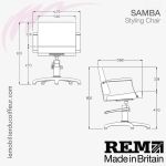 Fauteuil de coupe | Samba (Dimensions) REM