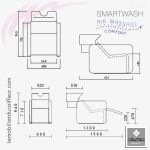 BACS DE LAVAGE - SMARTWASH Dimensions Nelson Mobilier