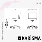 LEAF (Dimensions) | Tabouret de coiffeur | Karisma